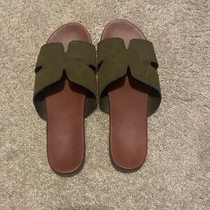 MIA Slides in Olive size 8.5